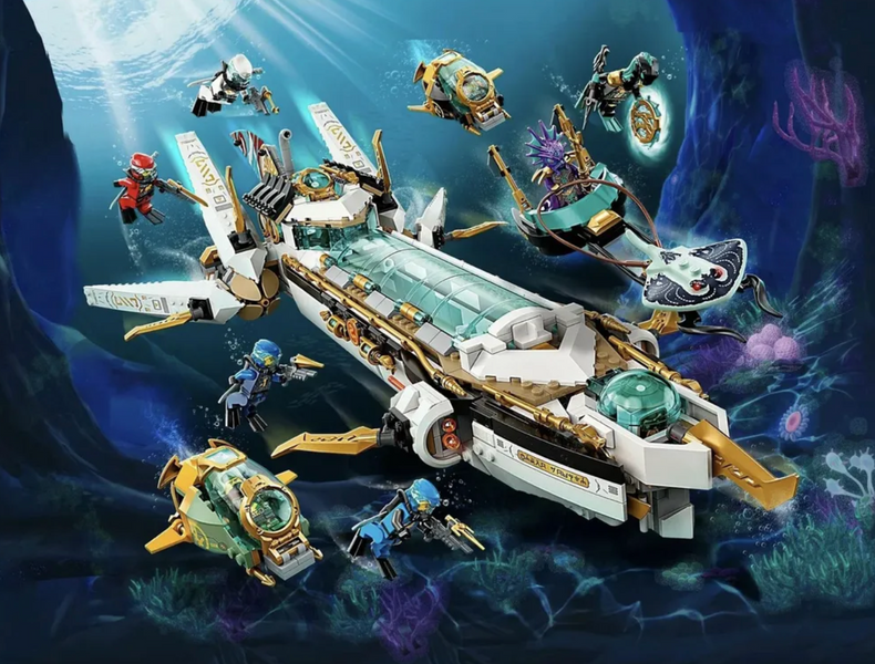 Конструктор Bela Ниндзяго "Подводный Дар Судьбы" 1211 деталей Ninjago 90021 фото